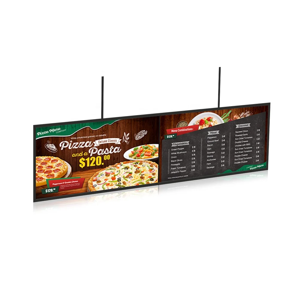 32 inch 43 inch chain store popular use LCD smart signage for restaurants digital food menu signs