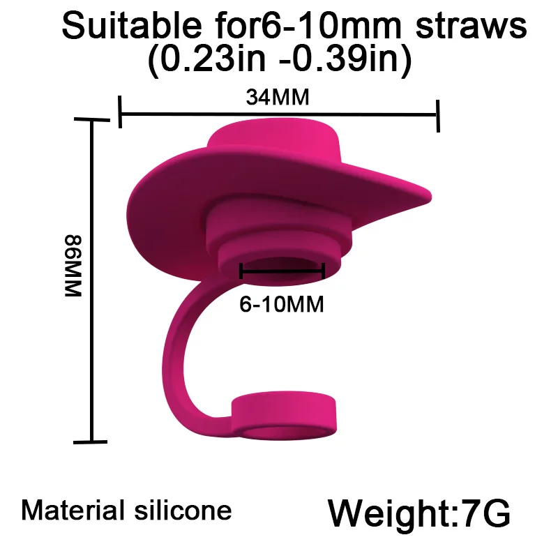 4pcs set Cowboy Hat Straw Cover Cap for Stanley Cup  Silicone Straw Topper Compatible with 30&40 Oz Tumbler with Handle