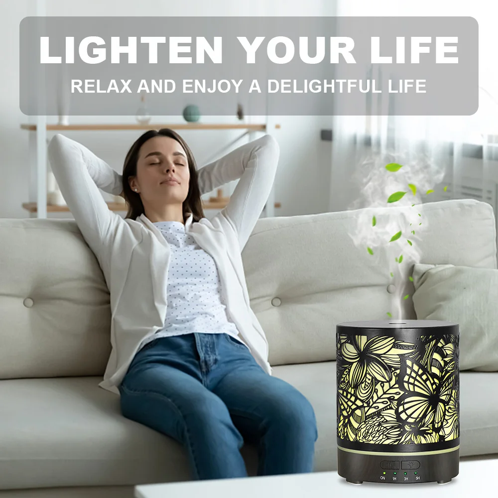 Butterfly Aroma Diffuser with seven Lights and Night Light Feature