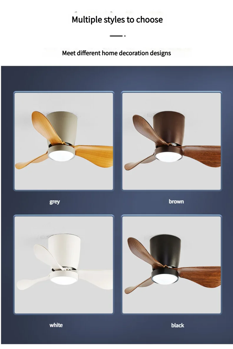 New Arrival Modern Simple 24 Inch Mute Home Decorative Remote Control Bldc Led Ceiling Fan With Light