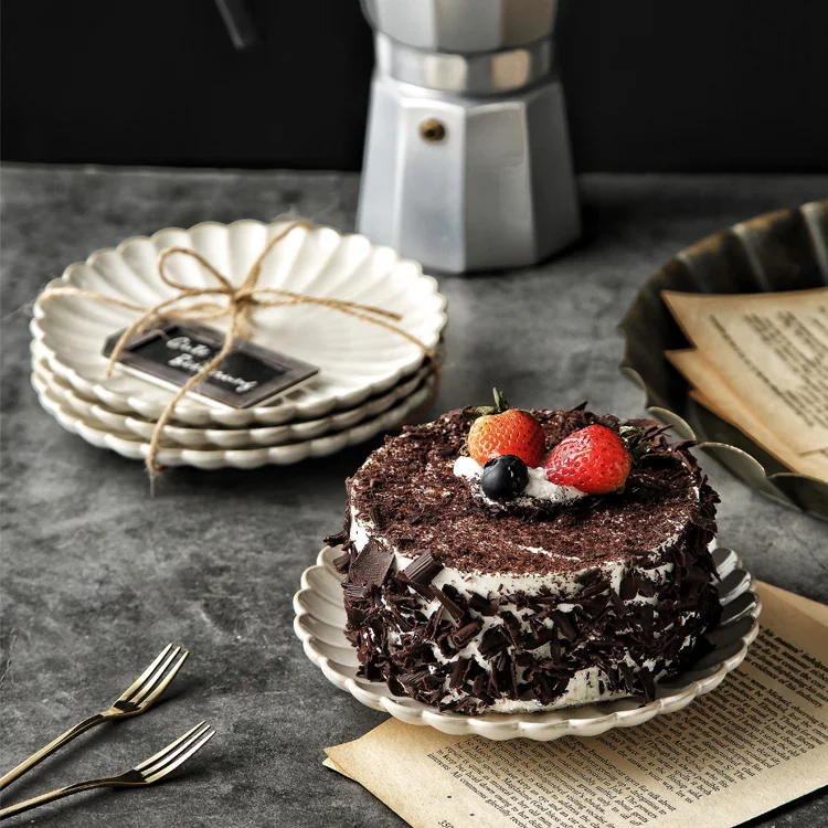 Vintage Wedding Hot 6 Inch Plate Flower Design Ceramic Cake Or Snack Porcelain Plate