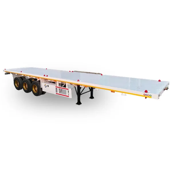 3 Axle Heavy Duty 40FT Flatbed/Plateform Utility/Cargo/Container Chassis Truck Semi Trailer with Twist Lock