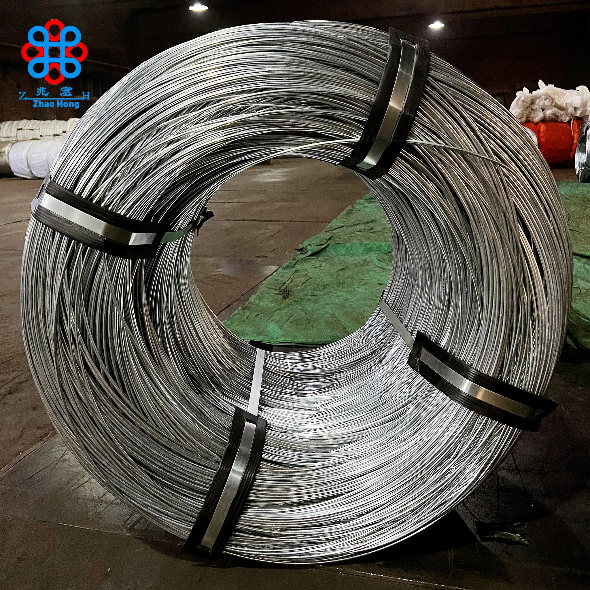 Завод Горячая окунутая гальванизированная стальная проволока катушки и шурупов из стальных прутков с низким содержанием углерода Alambre niple