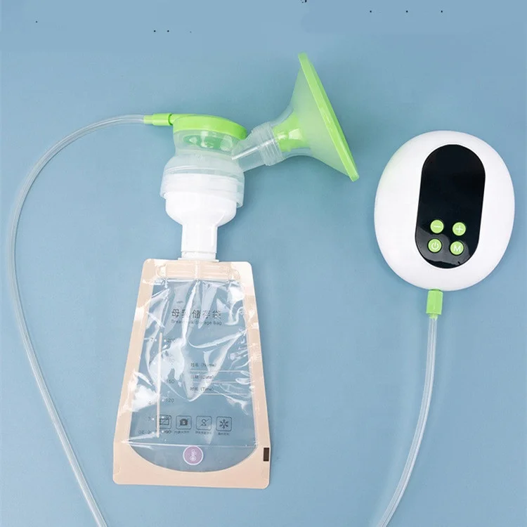 custom packaging directly connected to breast pump BPA free biodegradable stand up pouch temp sensing breast milk storage bag wi