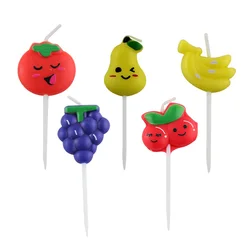 new model Customized muti-color smile Shape Funny moon sun star shaped stick birthday ambience candles  Korea ins Candle