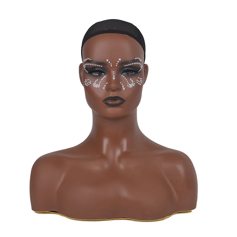 Africa America female mannequin head for wig display  mannequin for Hats display