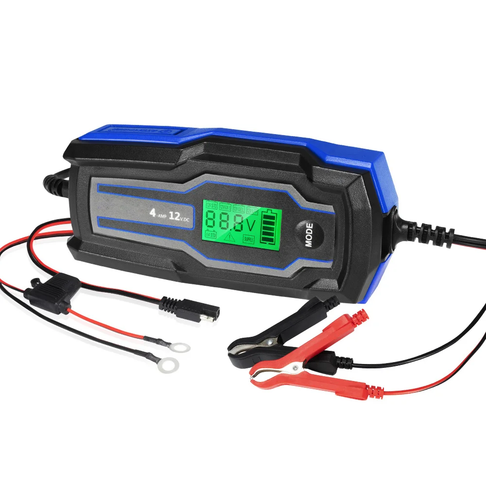 4A 6V/12V автоматическая SLA AGM автомобиль грузовик лодка мотоцикл умное литиевое зарядное устройство