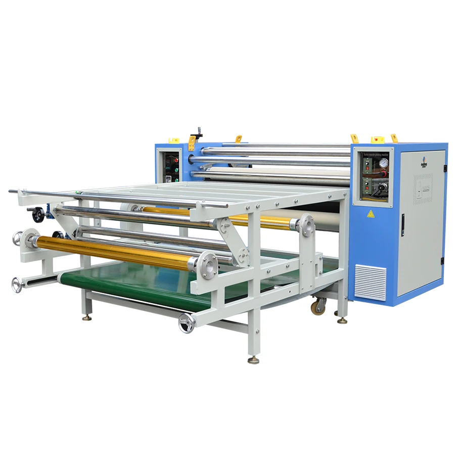 Automatic thermal  high productivity upper feeding table oil heating type heat transfer machine