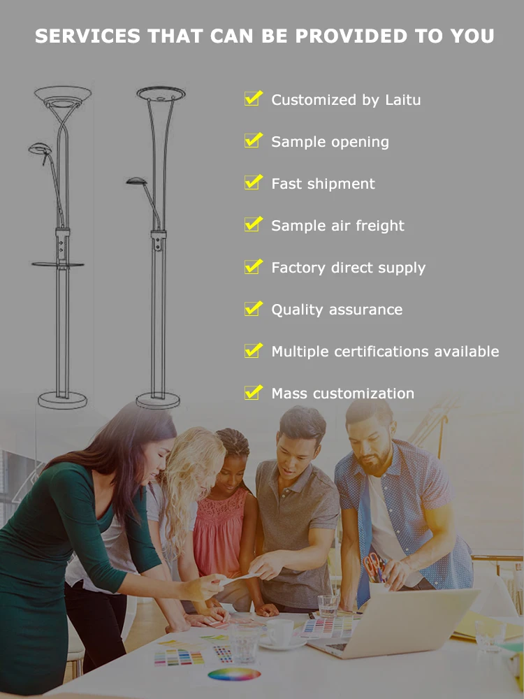 Ebright Modern Master Design Metal 2750K 25W Single Pole Floor Lamp For Hotel Bedside Living Room Floor Mood Lamp