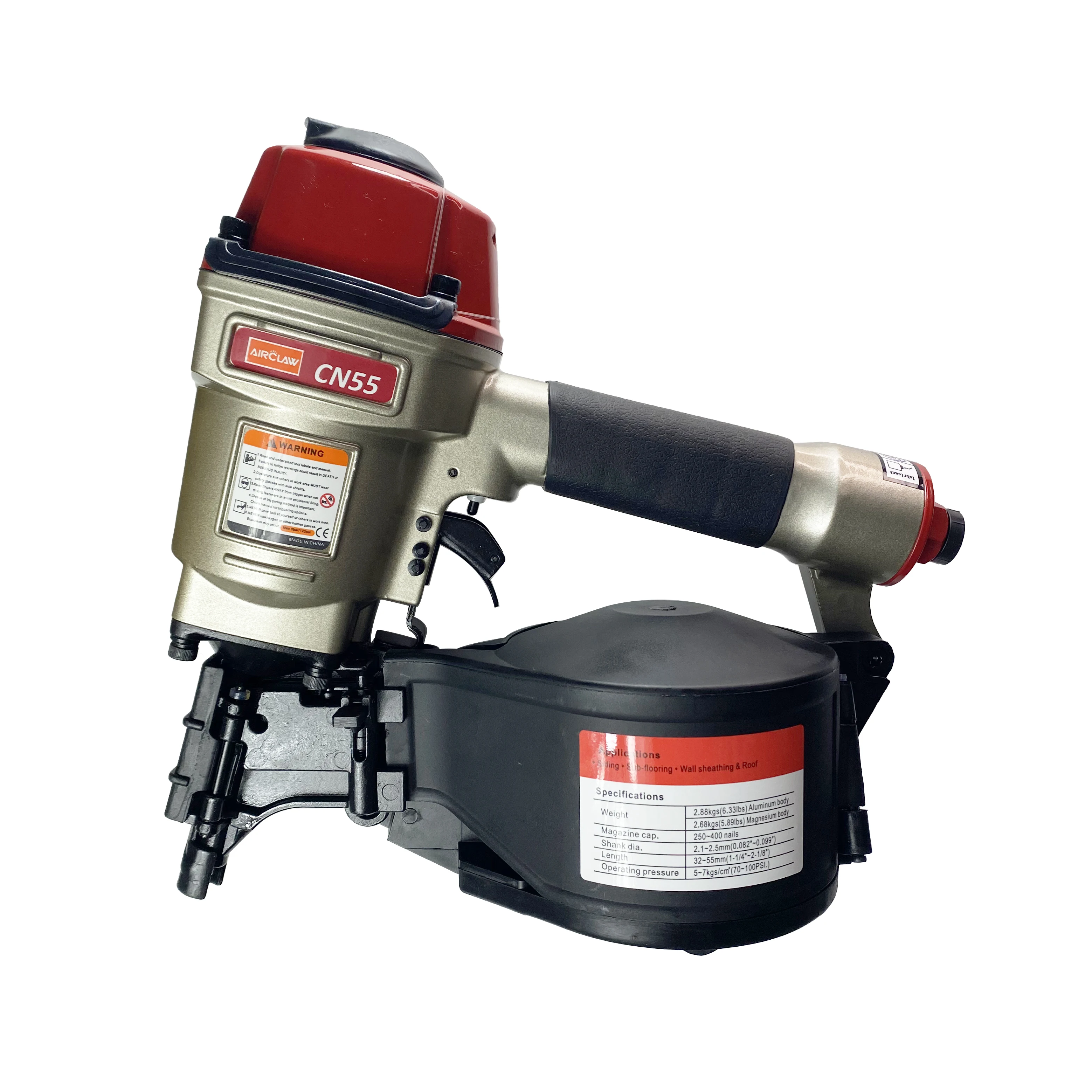 AirClaw Nail Gun Industrial Coil Nailer CN55
