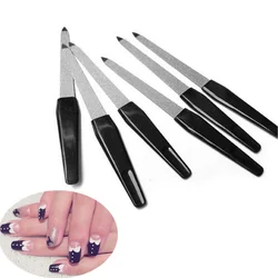 Manicure Pedicure Scrub Nail Arts Tools Thick Professional Stainless Steel Nail File Buffer Metal Double Side Grinding Rod