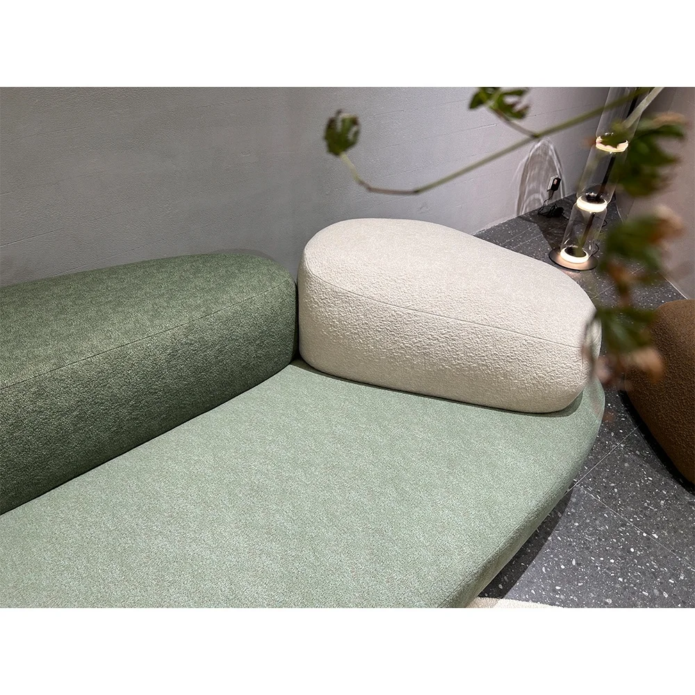 New cobblestone stone sofas nature design fabric sofa set modular combination sectional couch rubble furniture pebble sofa
