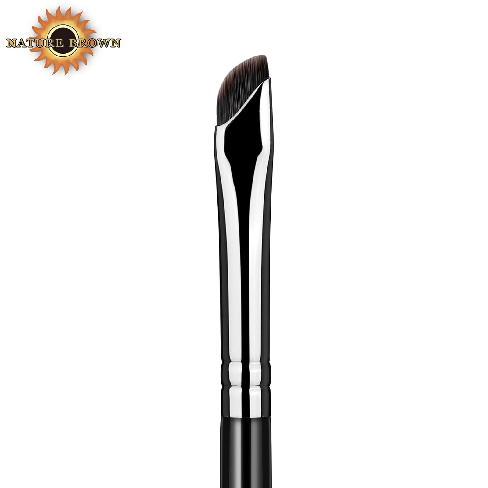 Nature Brown Sickle Angled Eyeliner Brush Ultra-Thin Curved Bristle Gel Eye Liner Makeup Brush Set Precise Eyebrow Eyelid Brush