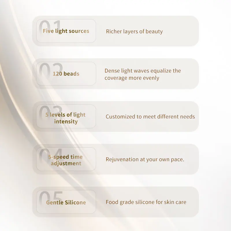 Wholesale Photon Beauty Color Lights Led Photon Rejuvenation Electric Led Facial Mask 5 Colors Light Therapy Face Mask