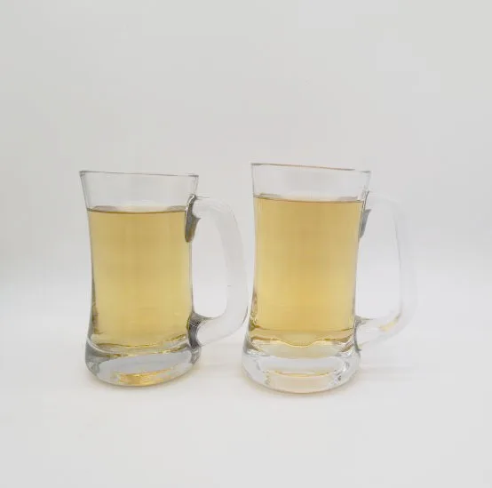 450ml selling Bar football Party Custom Good Quality Glass Cup Beer Mug Cup With Handle