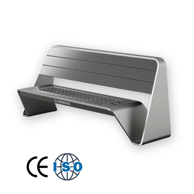 solar powered bench smart solar seat with panel  smart solar cell power outdoor bench newest design outdoor garden bench solar