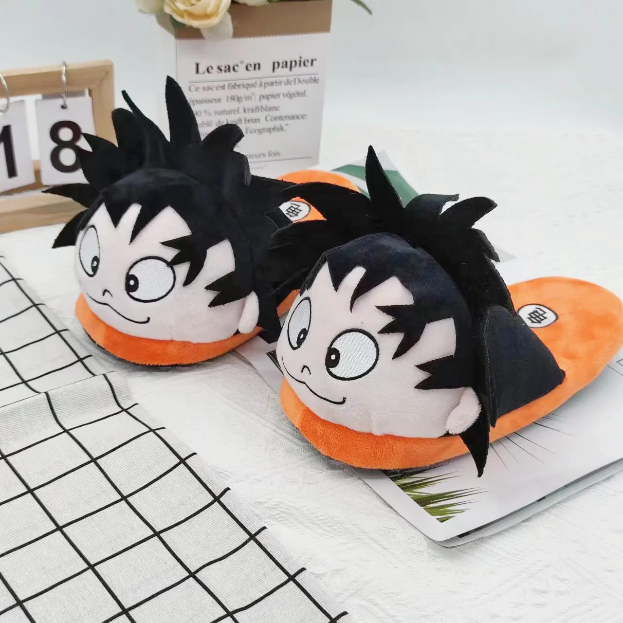 Anime Naruto Dragon Ball Cartoon Winter Dolls Shoes Slippers Cute Rick Cute Indoor Warm Slippers