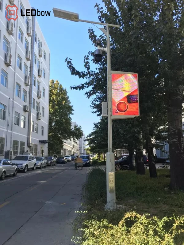LEDbow Smart City Integrated smart pole with Intelligent Cloud System Control