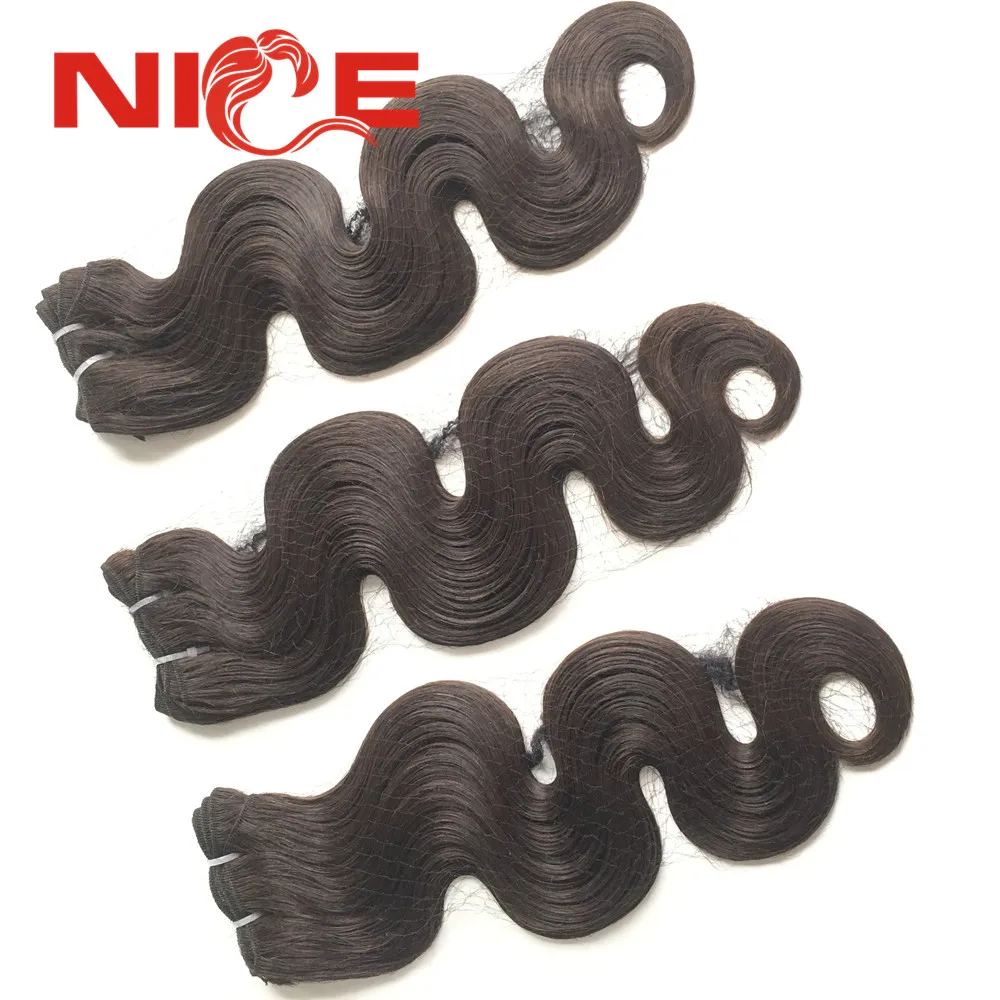 Best Quality Machine Weft Remy Human Hair Extensions Double Wefted One Donor Body Wave Hair Weaving Bundles Raw Brazilian Hair