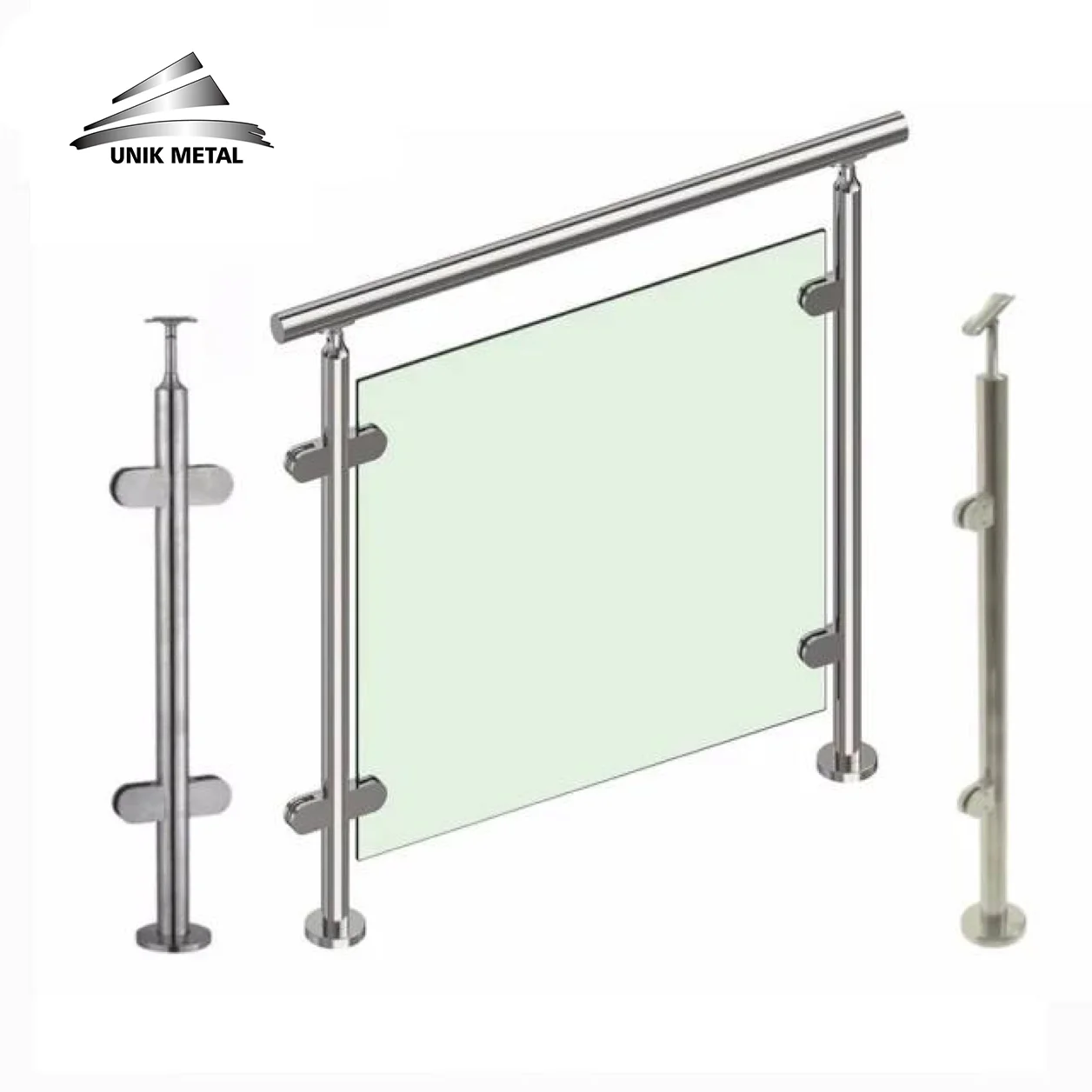 Modern style 304 316 balustrades post stainless steel handrail post stainless steel glass railing post