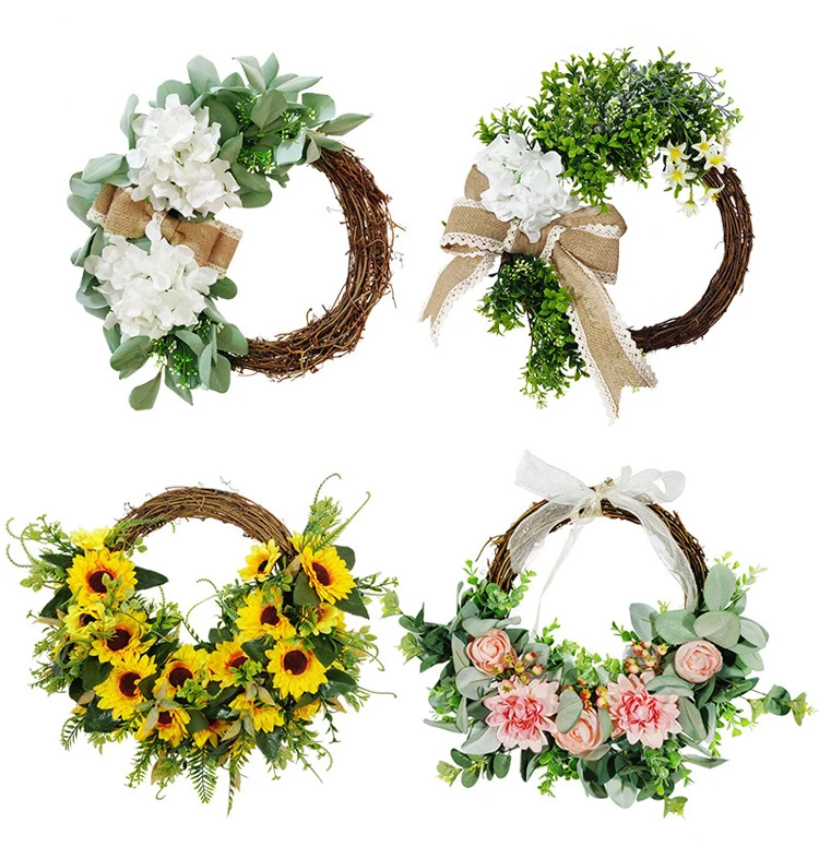 
Custom shape plant artificial flowers wreaths craft items home decor luxury modern 