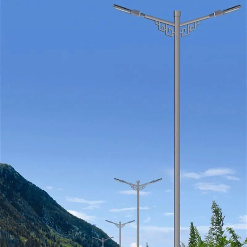 Customized Outdoor Street Stainless Steel Aluminum Lamp Post Light Pole 6M 8M 12M 16M Solar Streetlight Pole