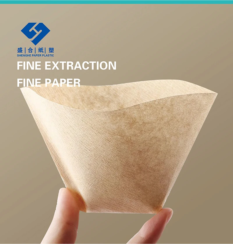 Coffee Filter Paper Bag White Brown Color Size Customized Corrugated Hang an Ear Round V Filter paper