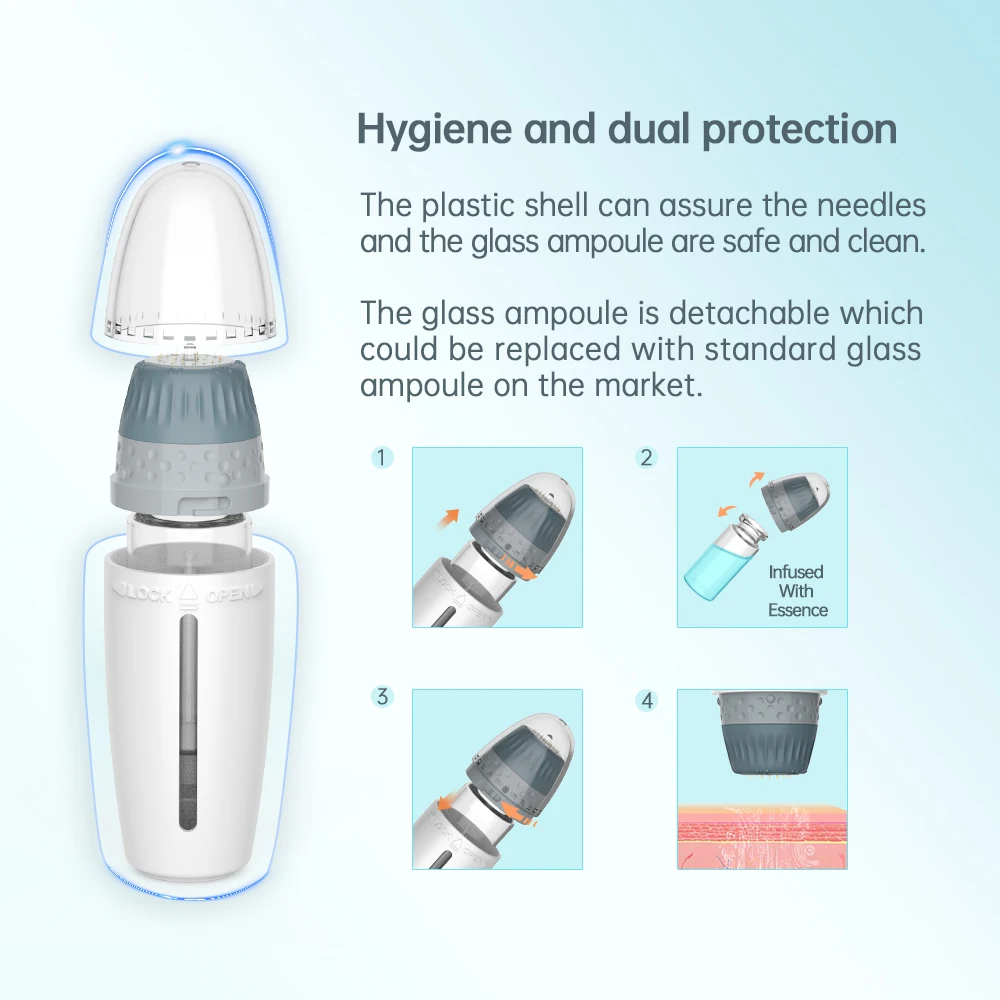 Home Use Serums Application Bio Needle 120 Pins Derma Stamp Microneedling Skin Care Tools Facial Anti Wrinkle