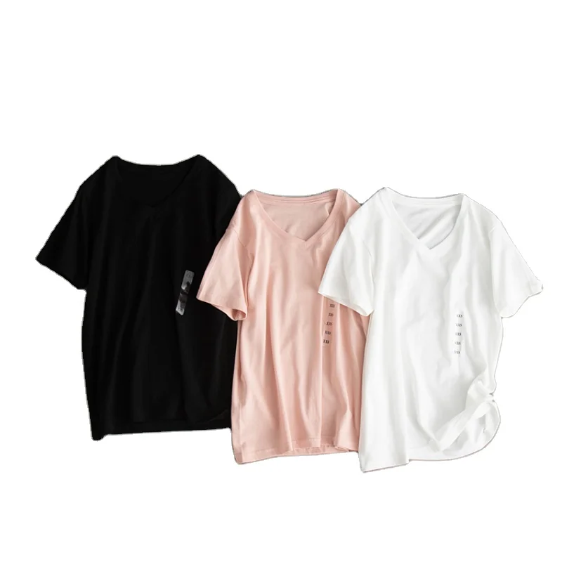 2023 classic apparel basic t shirts 100% cotton manufacture unisex bulk clothing pure color tshirt women
