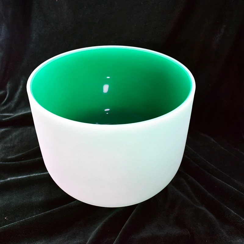 Чистый цвет звук Ванна чакра Поющая чаша набор 7 шт. A-B-C-D-E-F-D-G на возраст от 6 до 12 лет с украшением в виде кристаллов поющие чаши кварцевые чаша