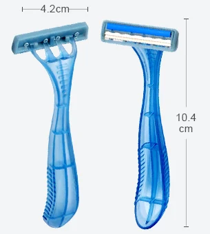 Super quality shaving sticks with two razor blades and plastic handle