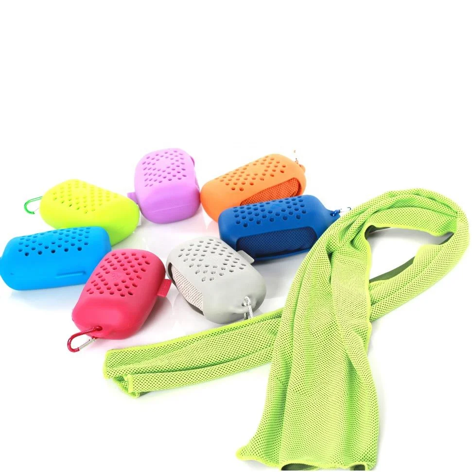 Wholesale custom logo top rated sublimation prints pva microfiber sports gym instant ice cooling towels for sports with bottle