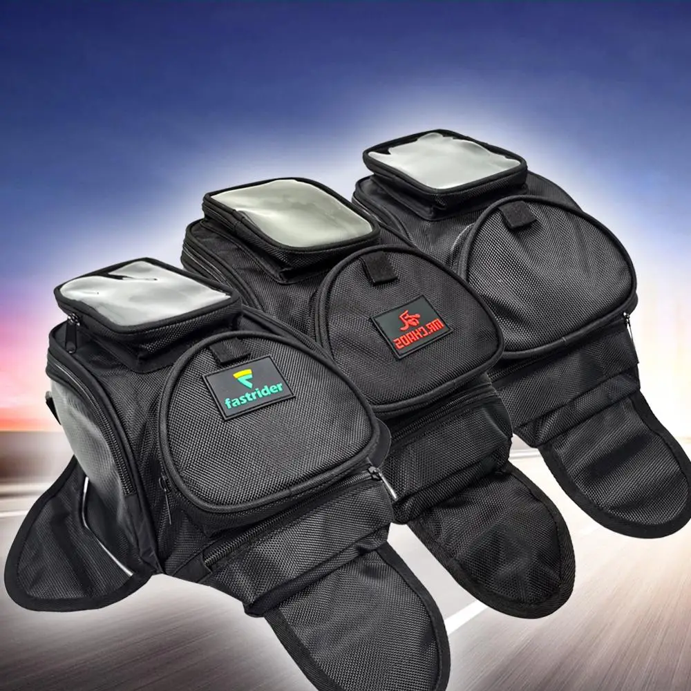Motorcycle Tank Bag Oil Fuel Bag Magnetic Moto Saddle Luggage GPS Phone Bag Bigger Window Suitcase