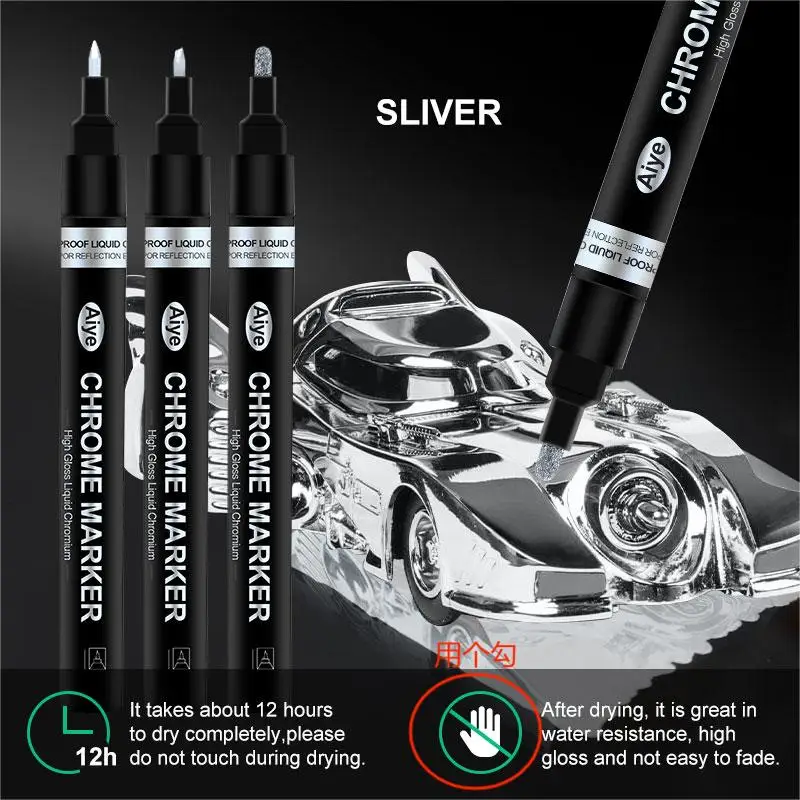 Hot Sale Premium Chrome Finish Permanent Marker Pens with Anti Fade Ink