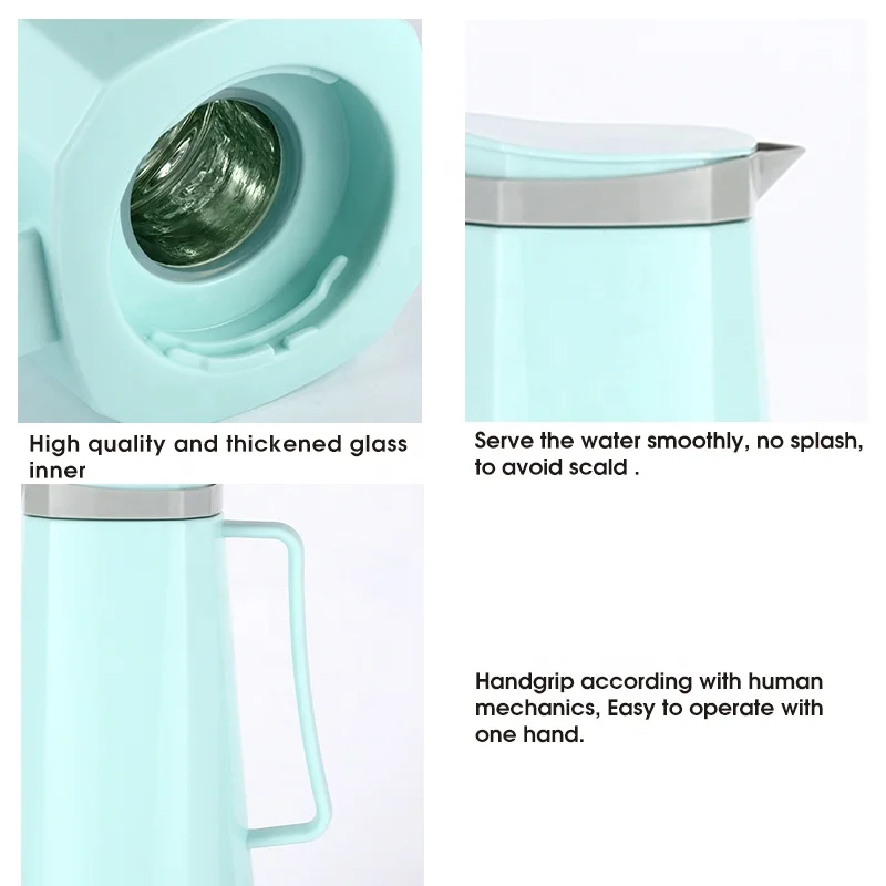 DAY DAYS Vacuum Flask Food Grade PP Body 1.0L Thermo Glass Lined Arabian Coffee Carafe