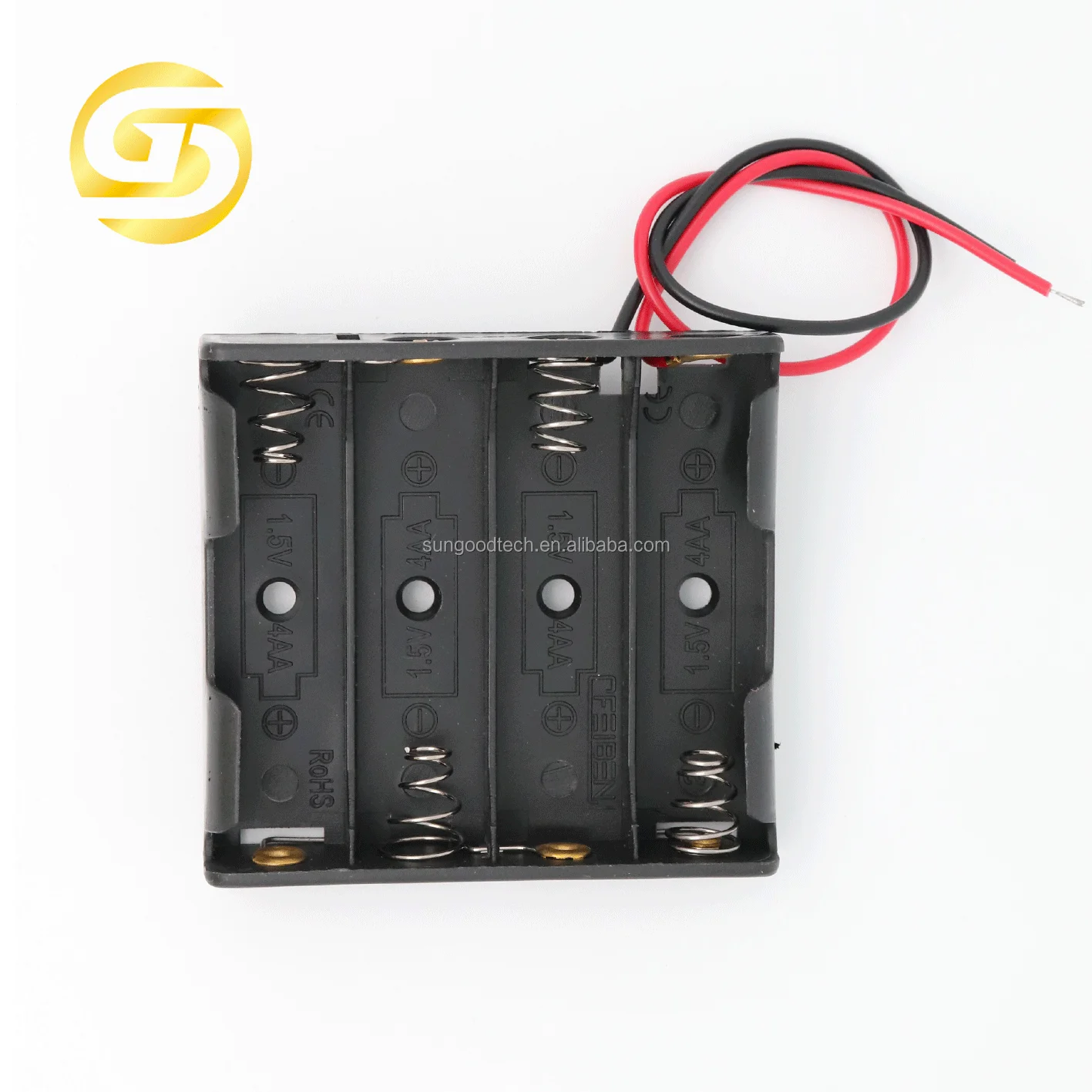 6V 4AA Battery Holder With 15cm Wire 4xAA Battery Slot Battery Box 4pcs 1.5V