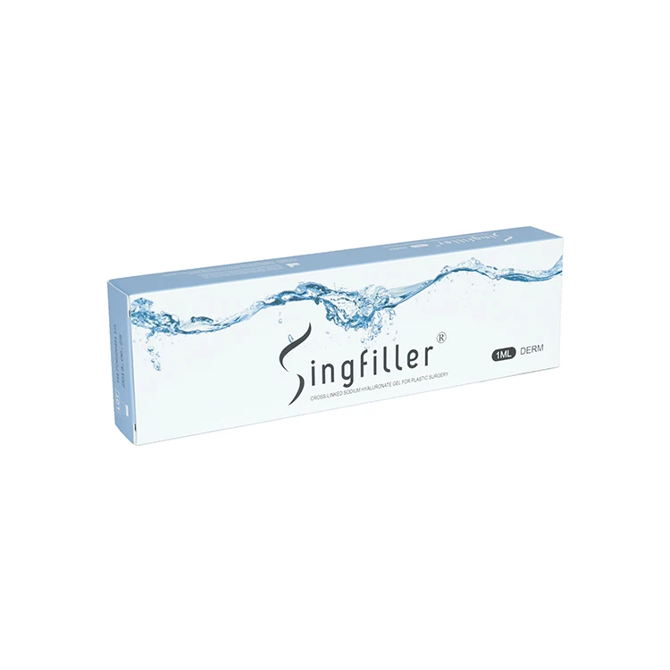 Singfiller Америка CE красоты чистой гиалуроновой кислоты гелевый сшитого геля гиалуроновой кислоты для литья под давлением