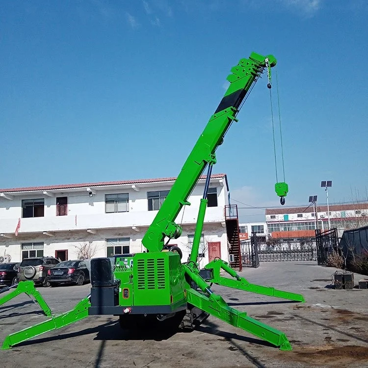 3 Ton Spider Cranes Ground Lift Mini Folding Construction Cranes 3t Hydraulic Motor Mini Spider Crane
