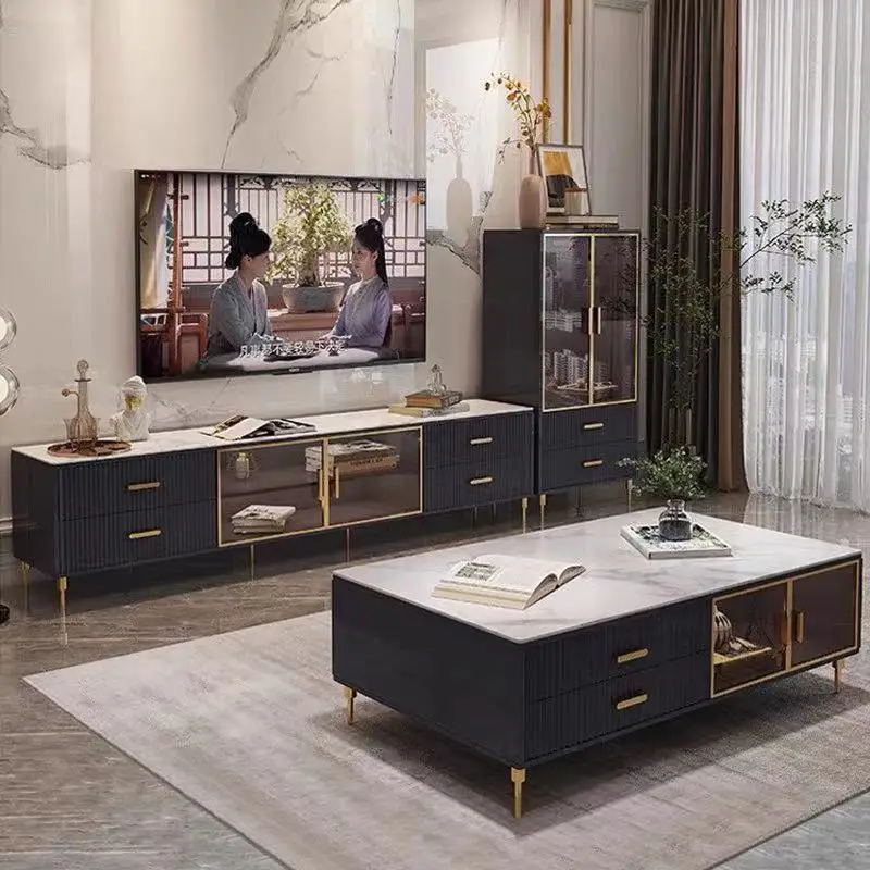 Роскошный современный ТВ-шкаф маленький дом модный дизайн мебель для гостиной