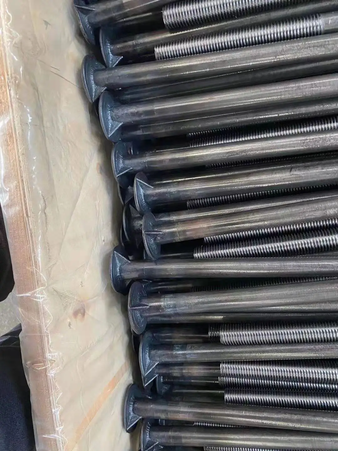 Plain/ HDG ASTM A307 Round Head 2/4 Fins or Nibs NeckTimber Bolts