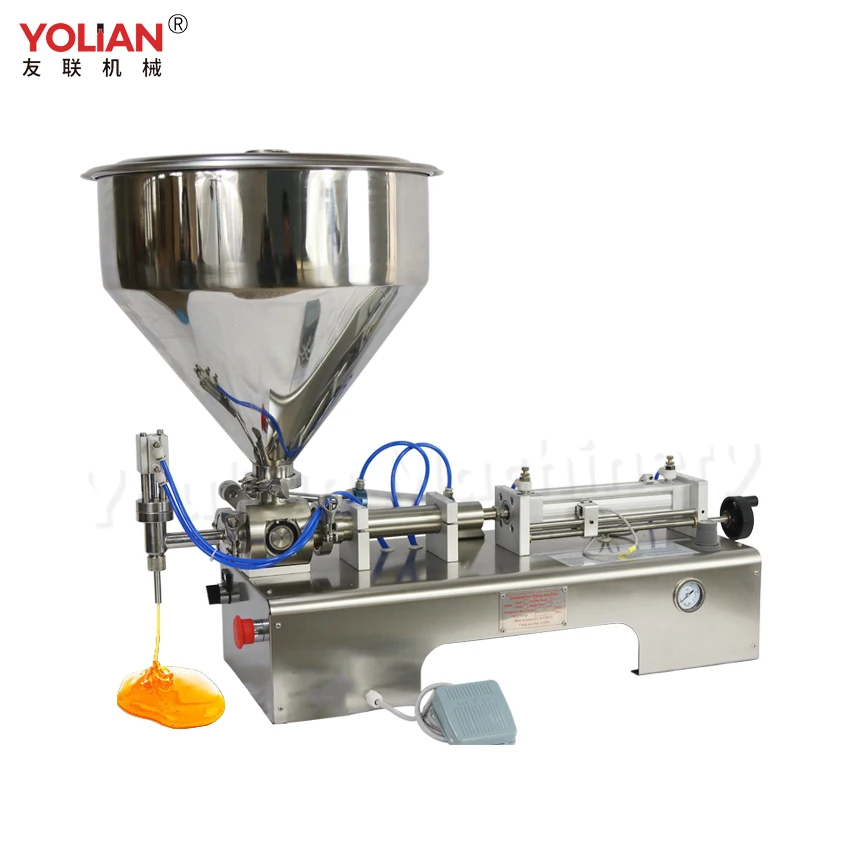 
G1WGD-C 10-140ml Semi - auto Lotion Bottle Cosmetic Filler Shampoo Cream Honey Piston Paste Liquid Filling Machine 