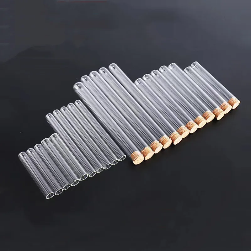 Стеклянная Пробирка для боросиликатной трубы стеклянная пробирка разного размера с пробковой пробкой