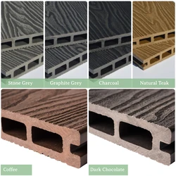 Anti-UV Long Life WPC Wood Grain Deck 3D Embossed Deep Embossing WPC Composite Decking