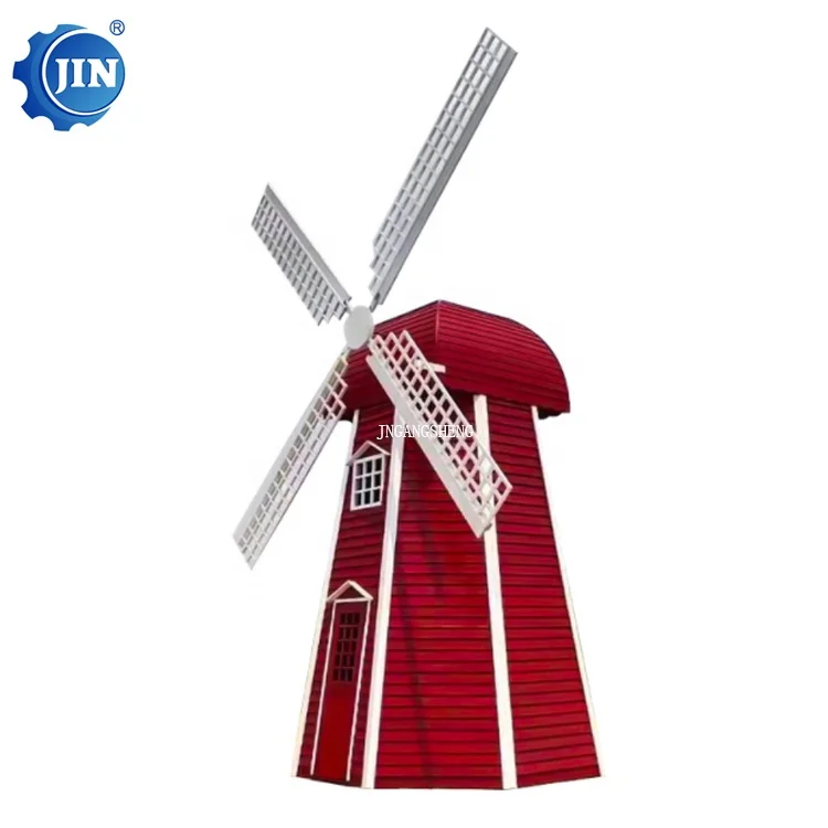 Wooden Dutch Windmill Back Yard Decorations Classic Old Fashioned Wooden Windmill For Garden Patio