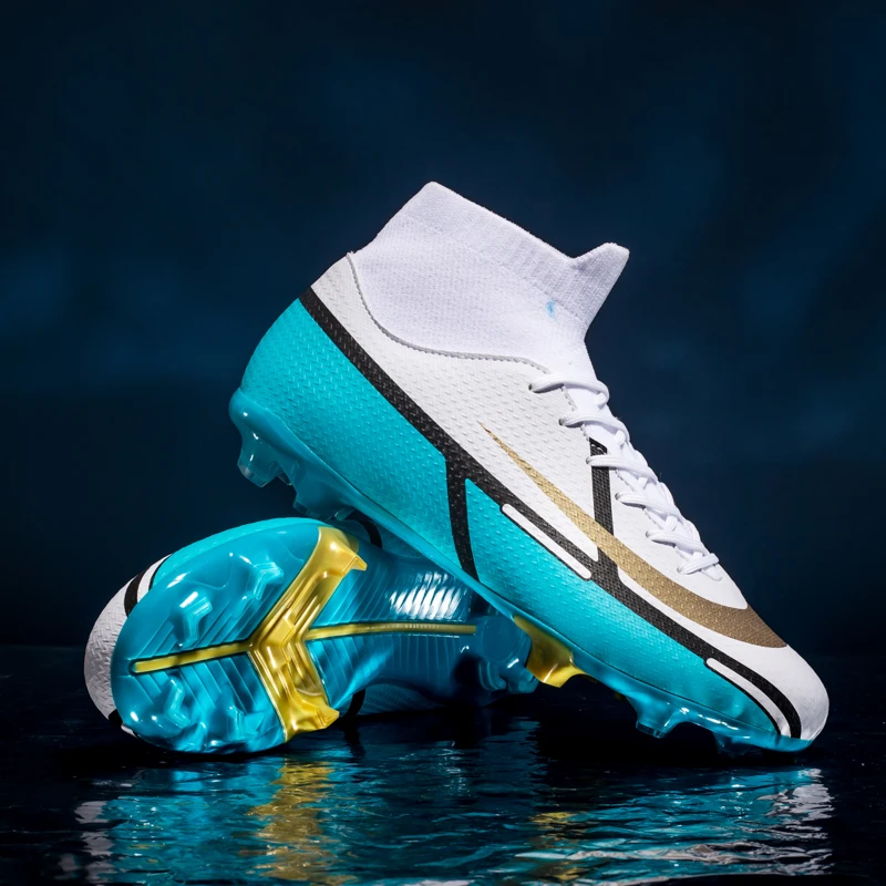 Custom HG Sport Indoor Soccer Shoes Men Professional Zapatillas De Futbol TPU Rubber Insole Football Boots Cleats Winter Summer