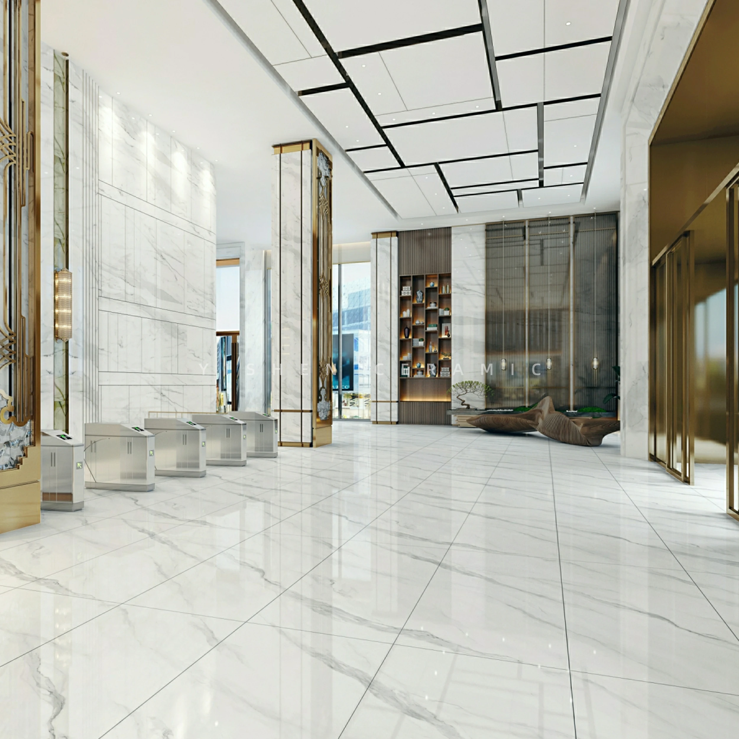 900x1800mm glossy marble slab white sintered stone slab wall panel big size porcelain tiles for livingroom