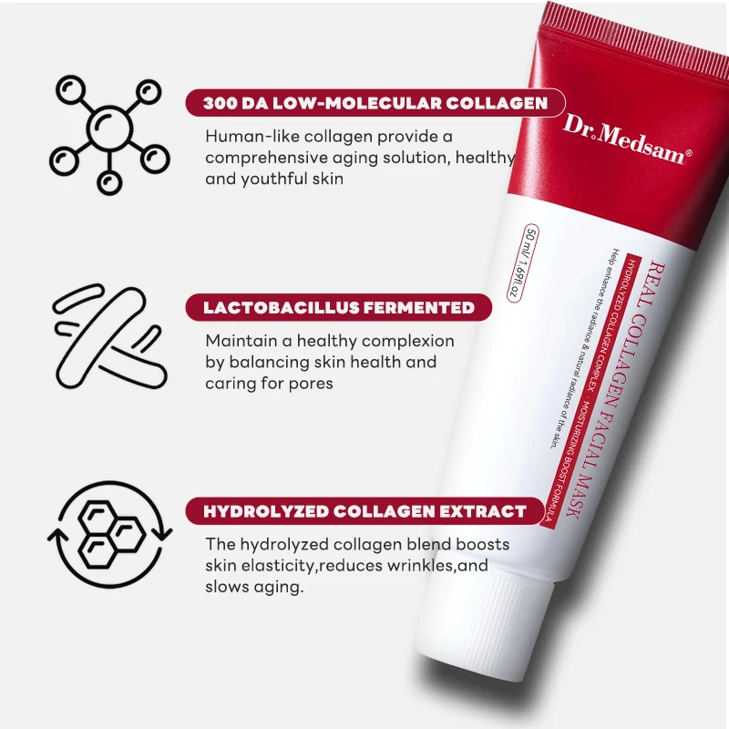 Factory Glowing Skin Deeply Hydrates Firming Glowy Reduce Fine Lines Dullness For All Skin Types Face Cream Korean Collagen Mask