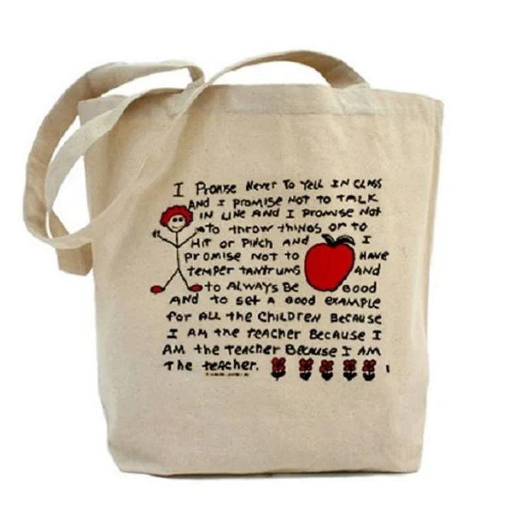 100% QC Eco-friendly organic ecological cotton bag