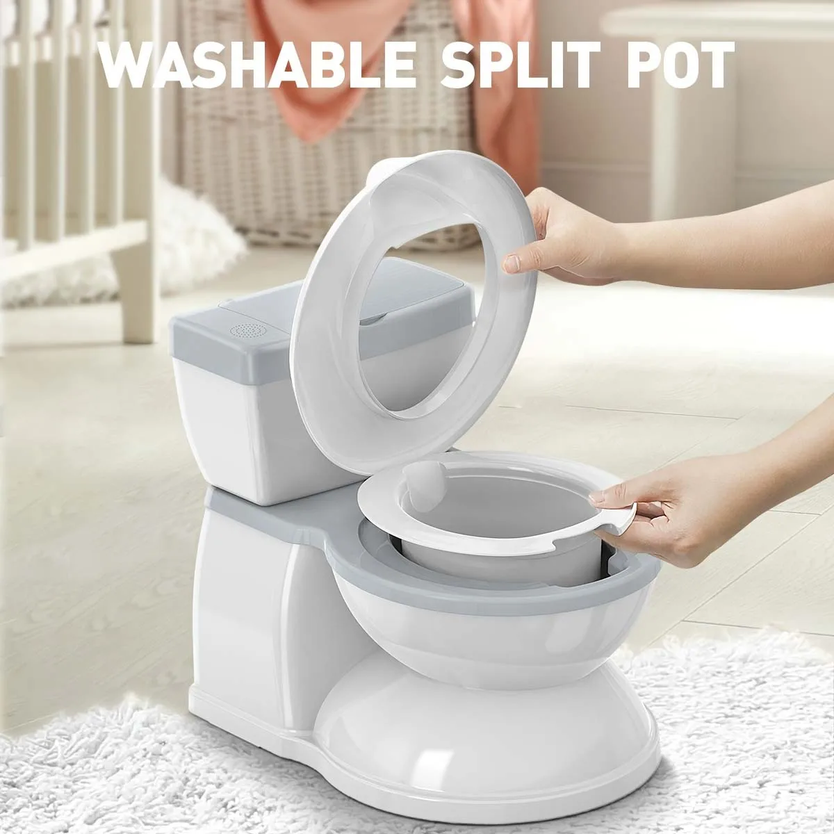 Baby Products Potty Training Toilet Kids Potty Wholesales Imitates a Real Water Flushing Sound Baby Toilet Training Supplier