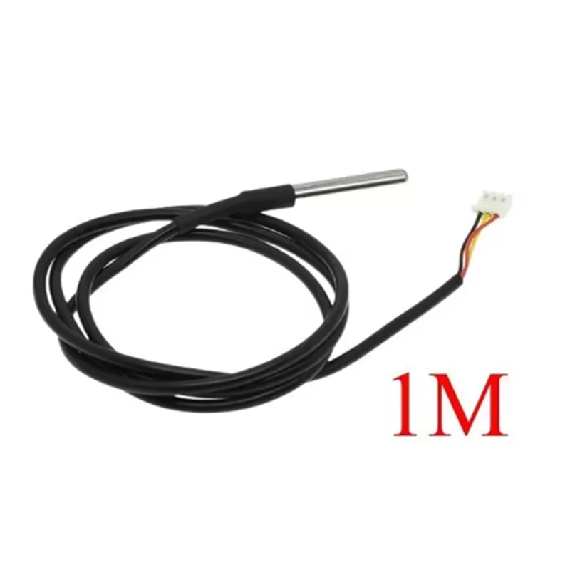 Stainless Steel Waterproof DS18b20 12/3/5M Thread Temperature Probe Temperature Sensor 18B20 Cable